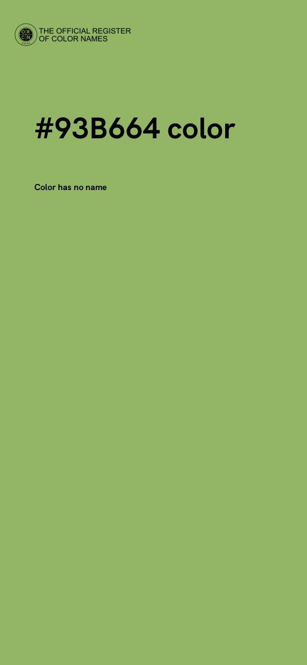 #93B664 color image