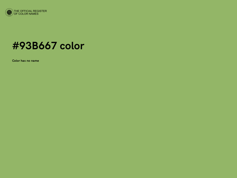 #93B667 color image