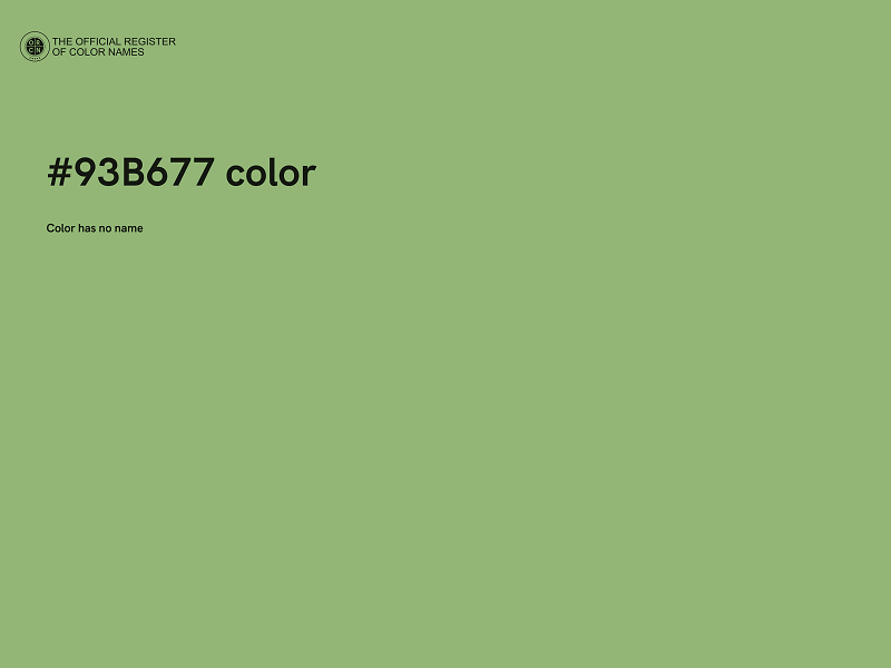 #93B677 color image