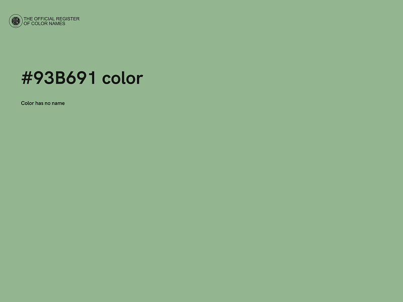 #93B691 color image