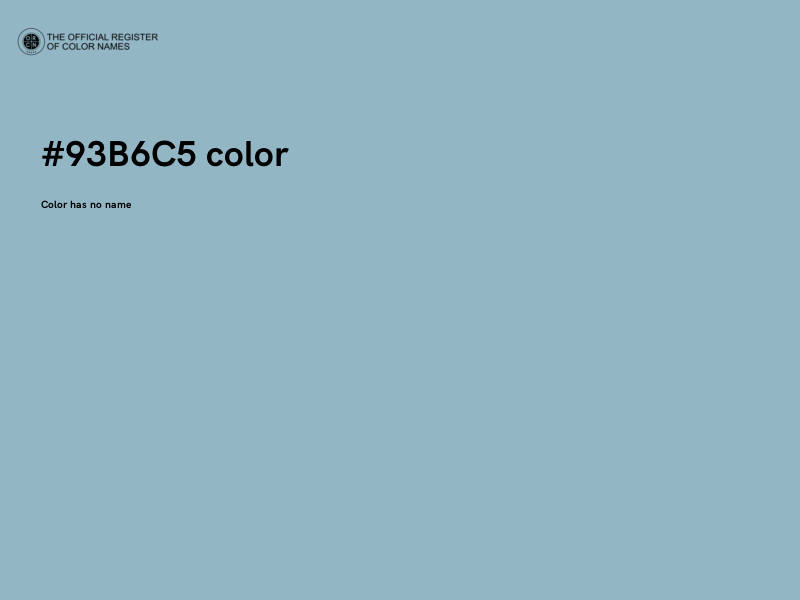 #93B6C5 color image