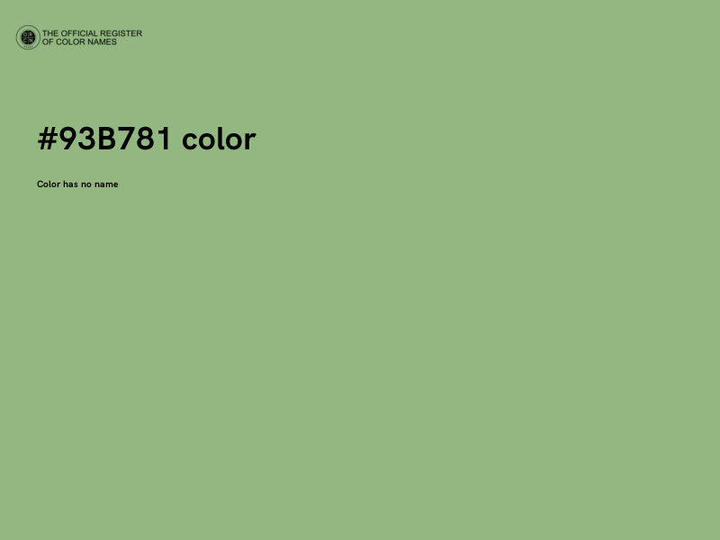 #93B781 color image