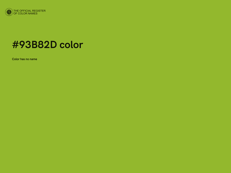 #93B82D color image