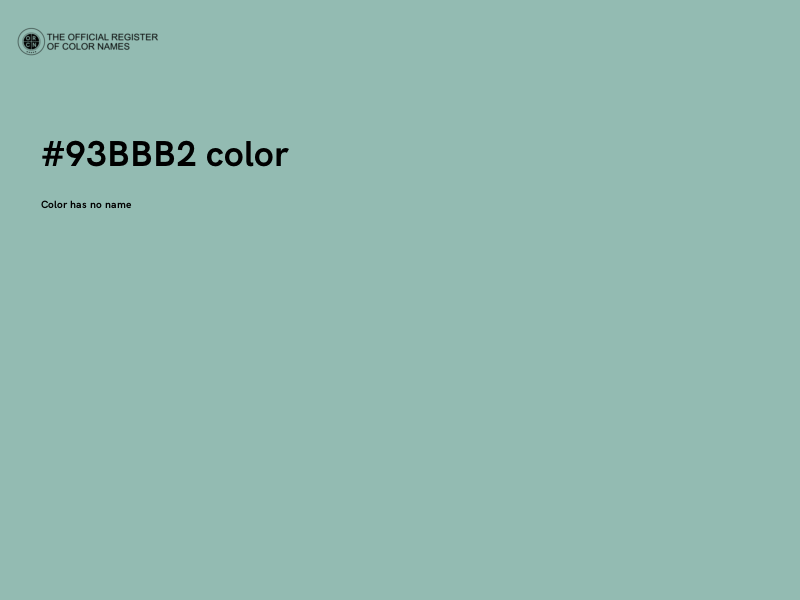 #93BBB2 color image