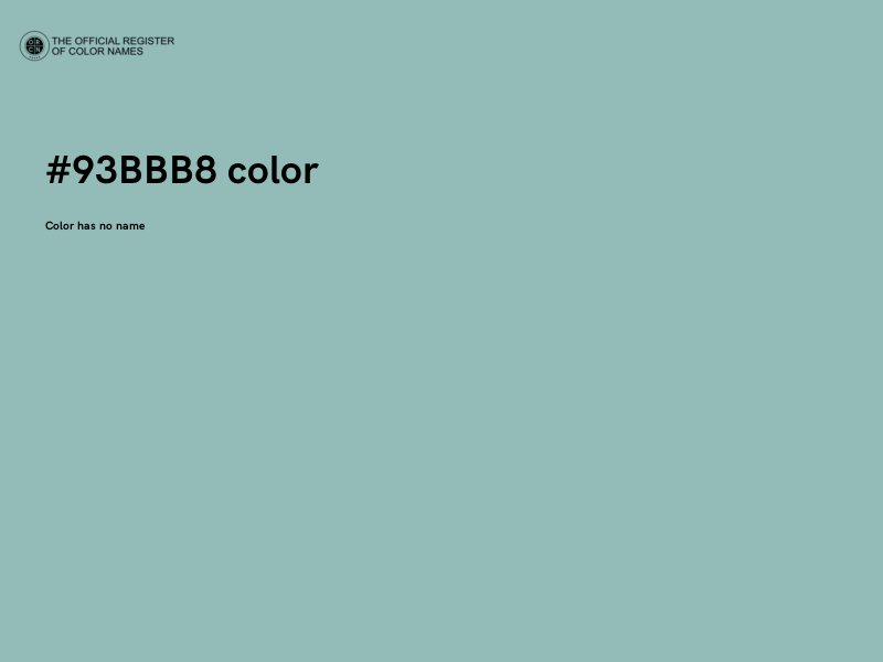 #93BBB8 color image