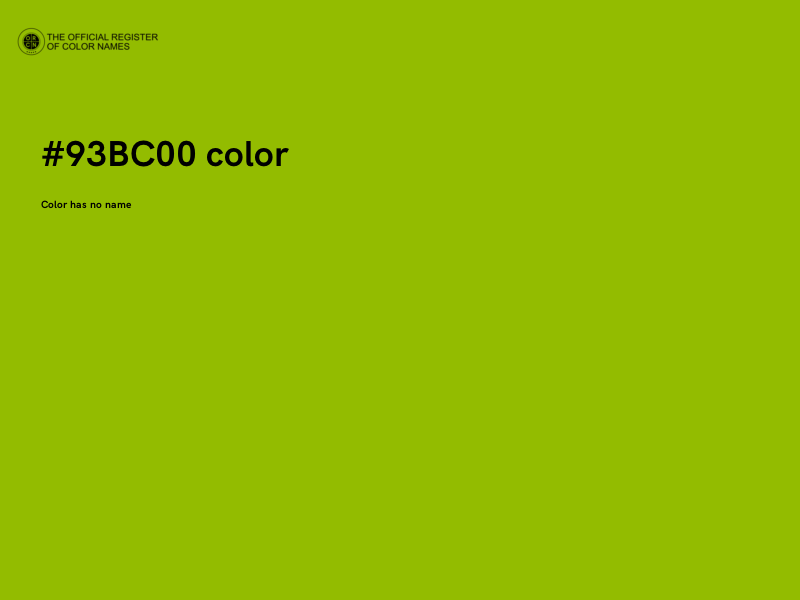 #93BC00 color image