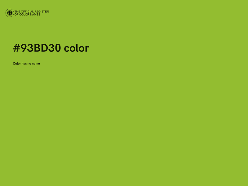 #93BD30 color image