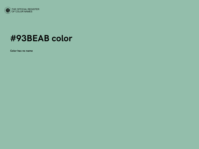 #93BEAB color image