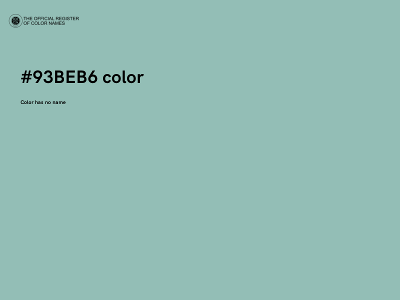 #93BEB6 color image