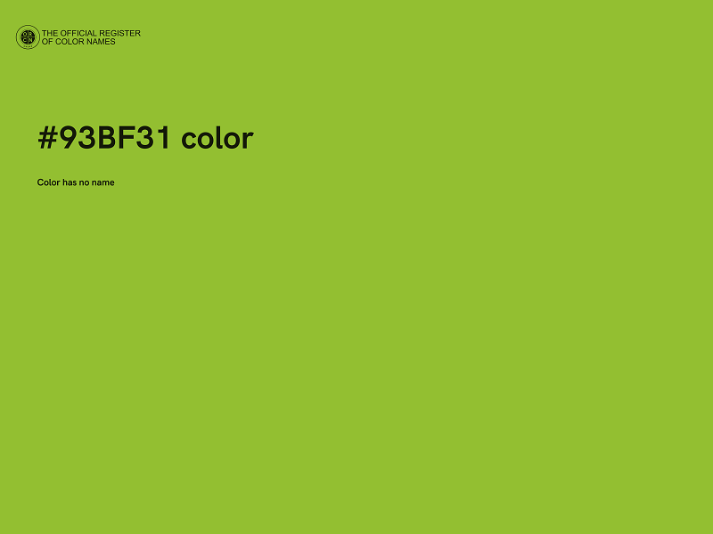 #93BF31 color image