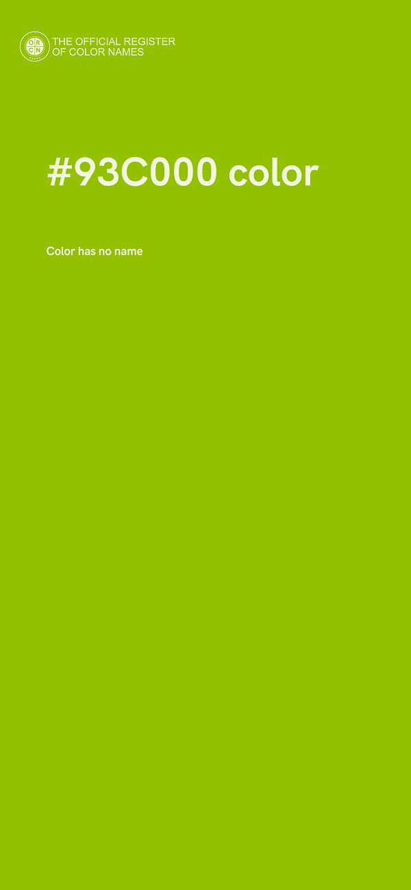 #93C000 color image