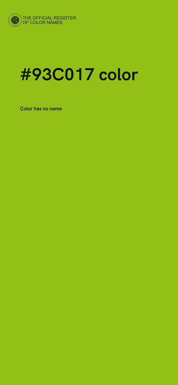 #93C017 color image