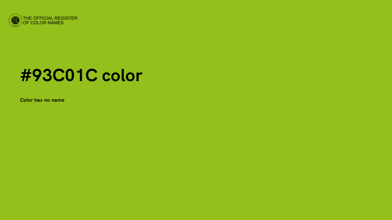 #93C01C color image