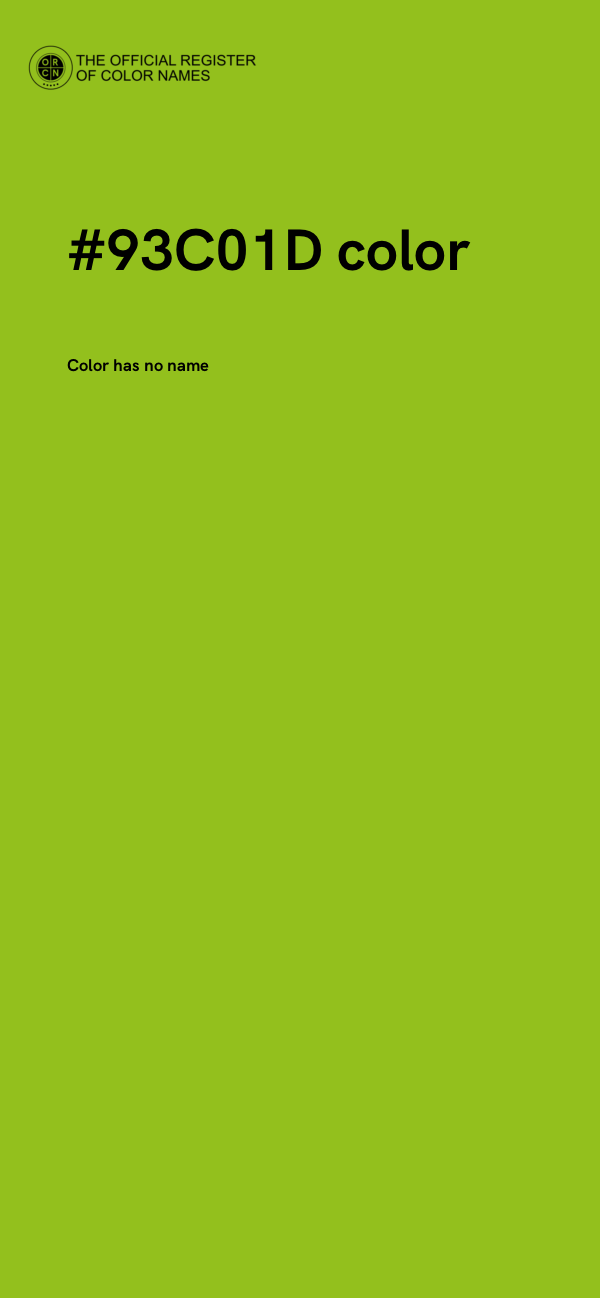 #93C01D color image