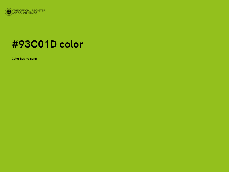 #93C01D color image