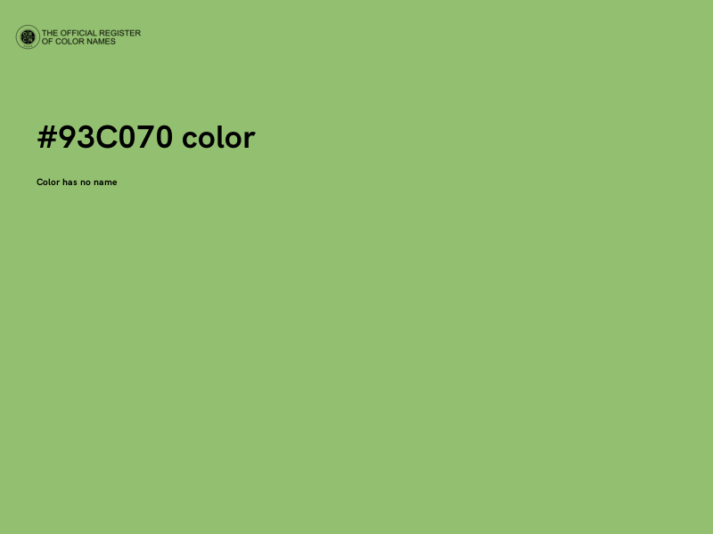 #93C070 color image