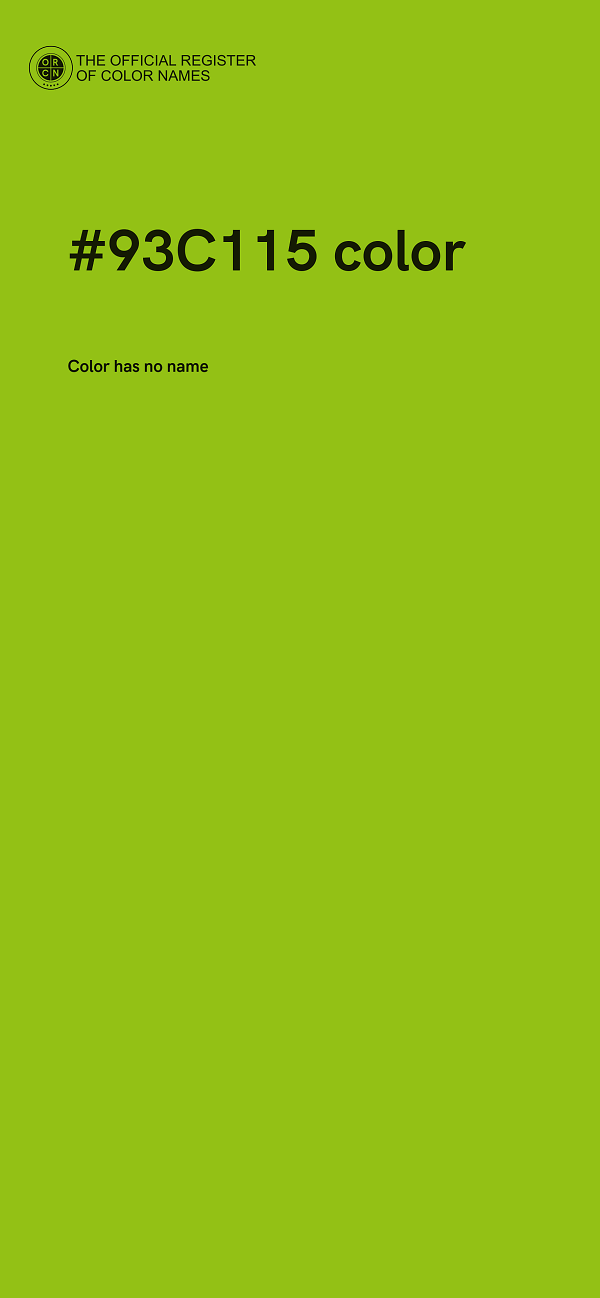 #93C115 color image
