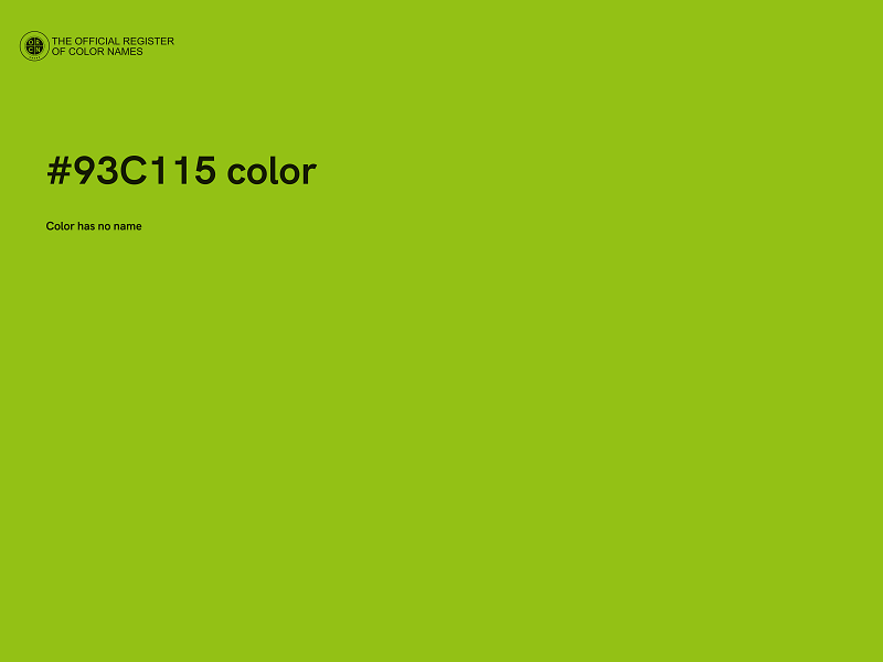 #93C115 color image