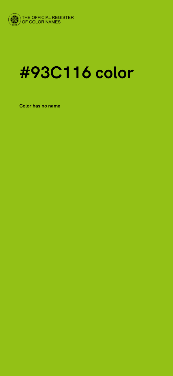 #93C116 color image
