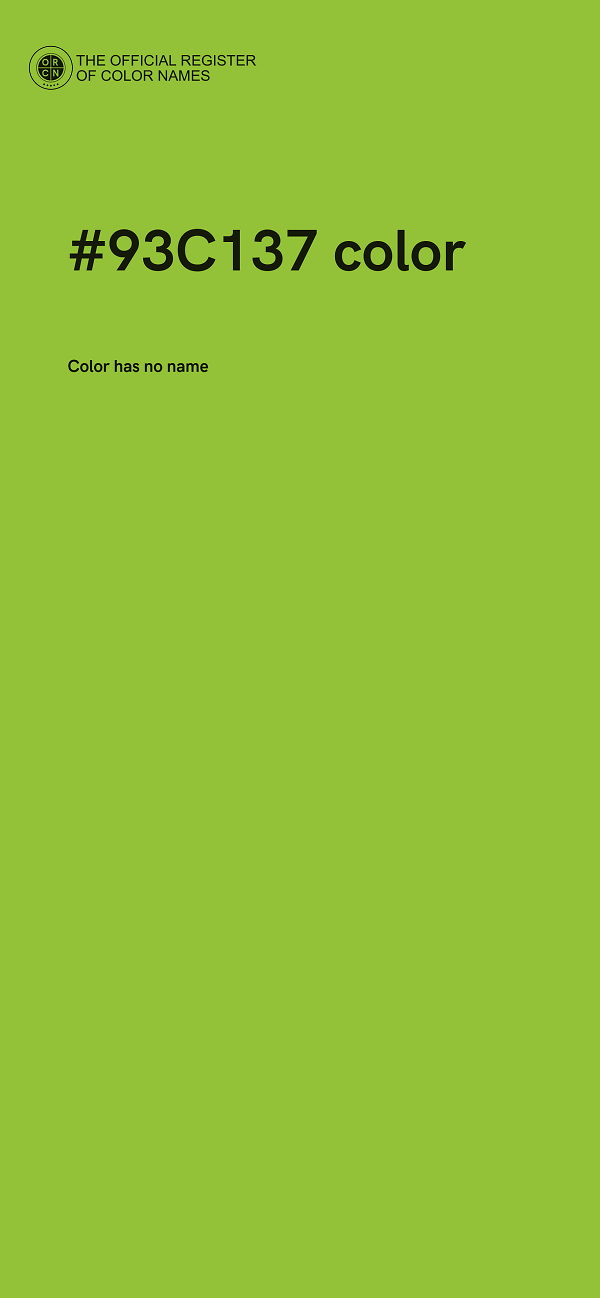 #93C137 color image