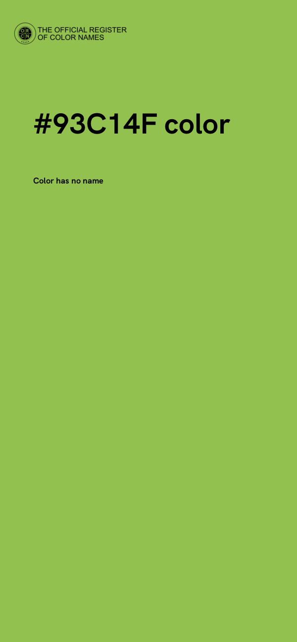 #93C14F color image