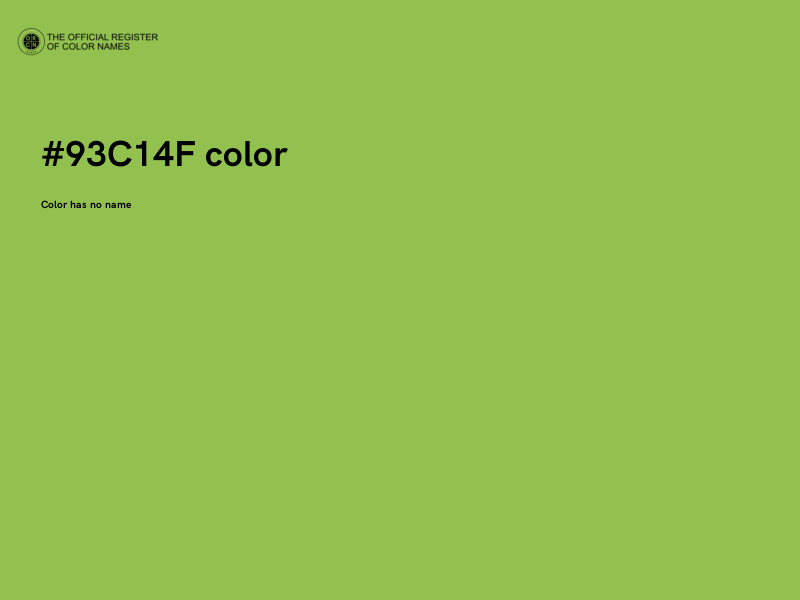 #93C14F color image