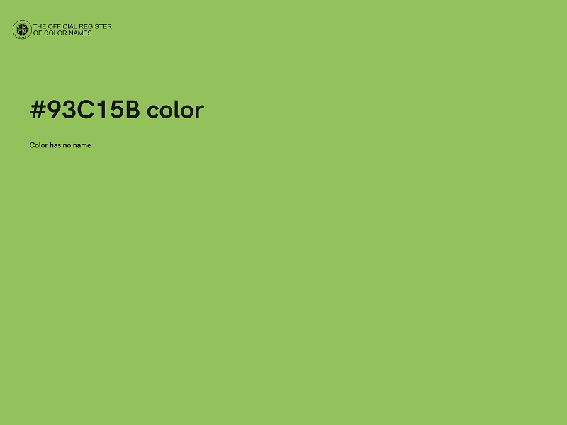 #93C15B color image