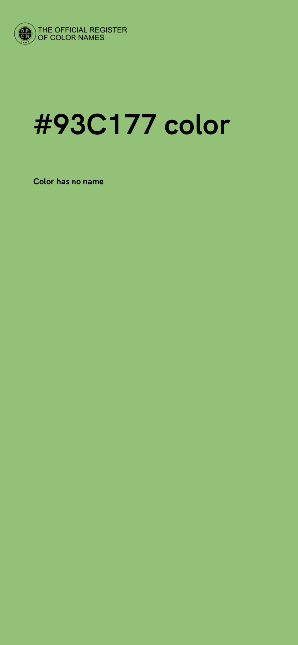 #93C177 color image