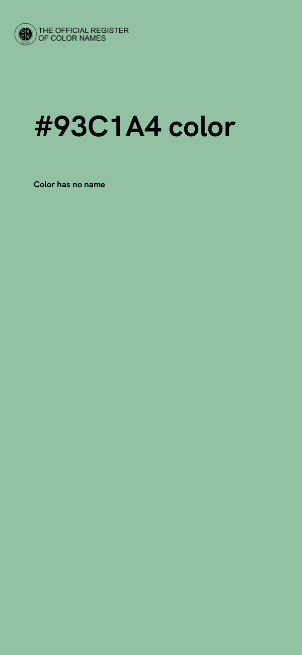 #93C1A4 color image