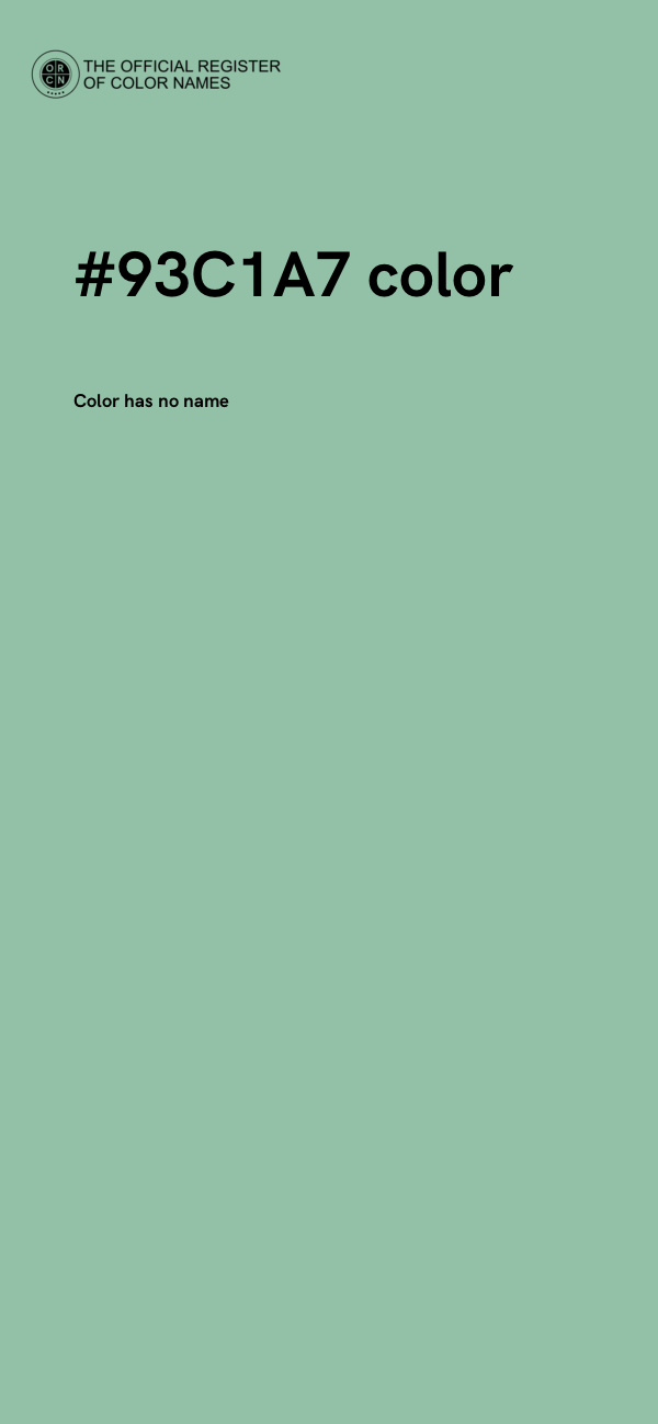 #93C1A7 color image