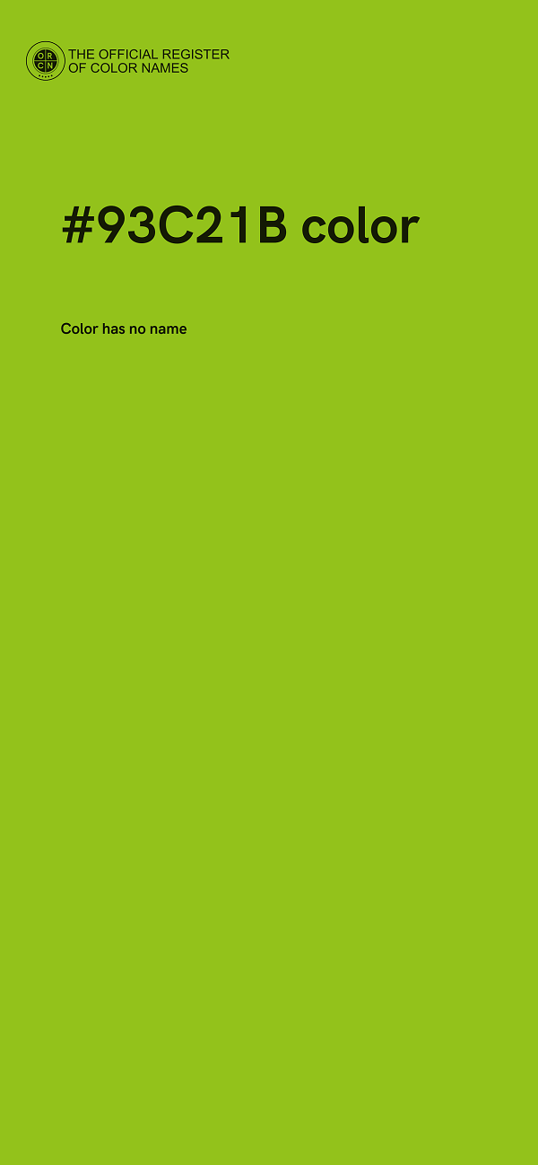 #93C21B color image