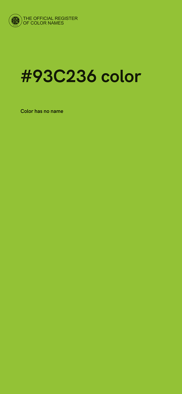 #93C236 color image