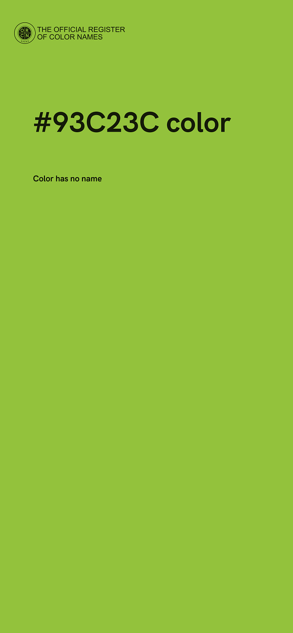 #93C23C color image