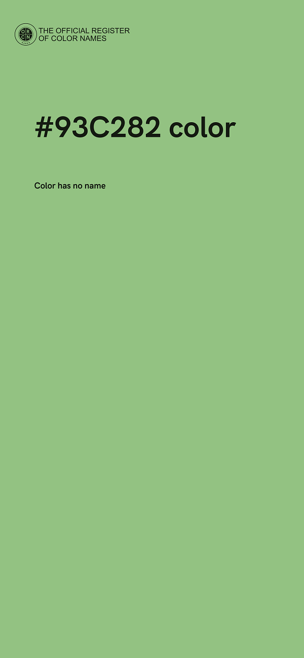 #93C282 color image