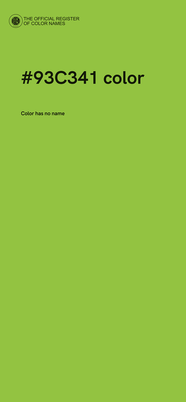 #93C341 color image