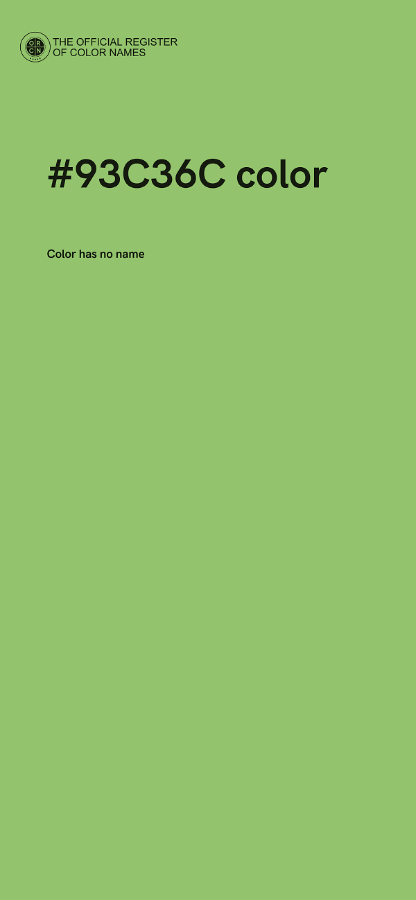 #93C36C color image
