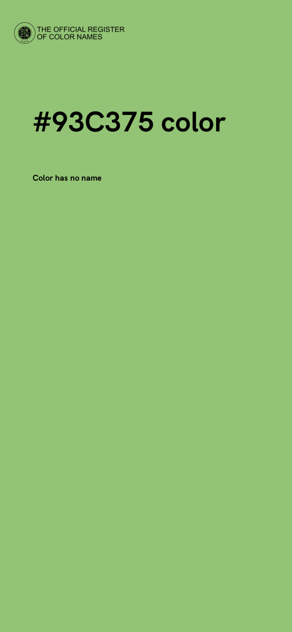 #93C375 color image