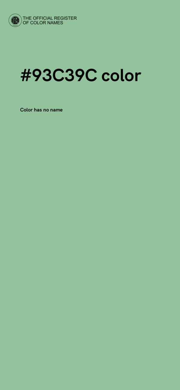 #93C39C color image