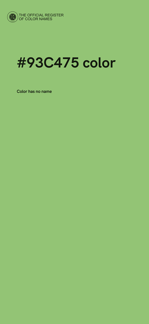 #93C475 color image