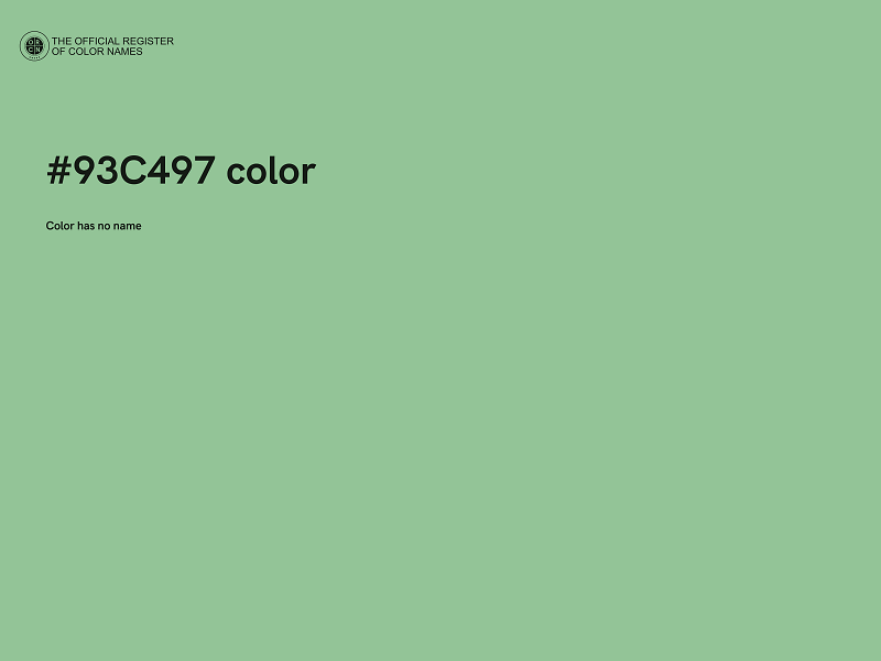 #93C497 color image