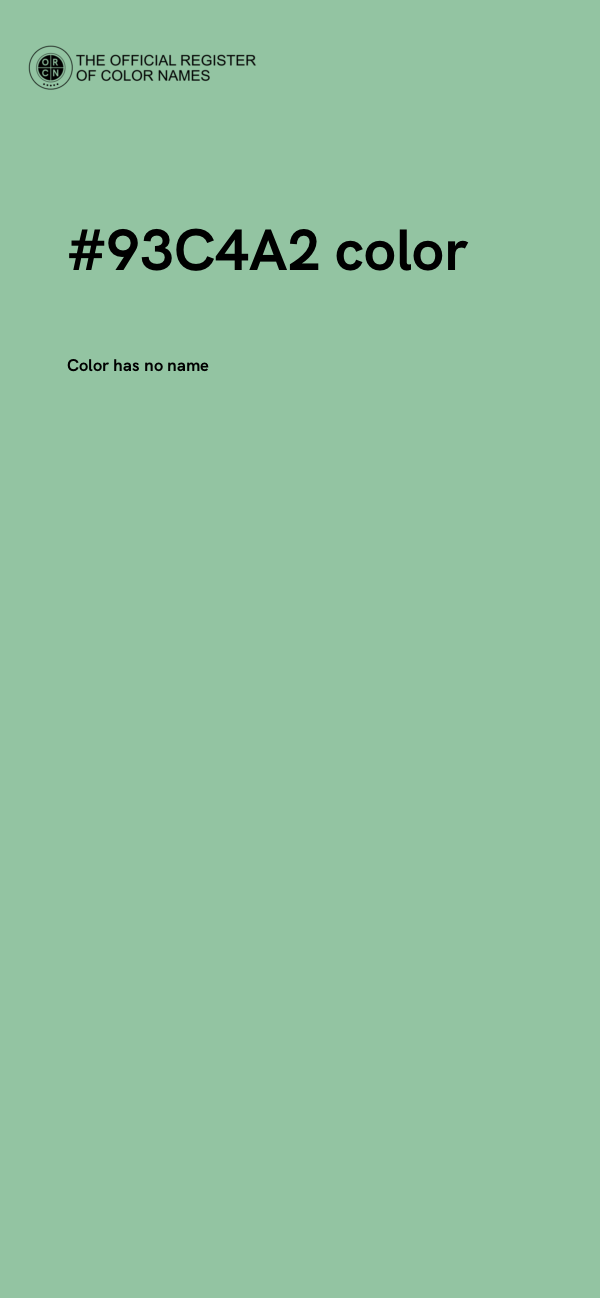 #93C4A2 color image