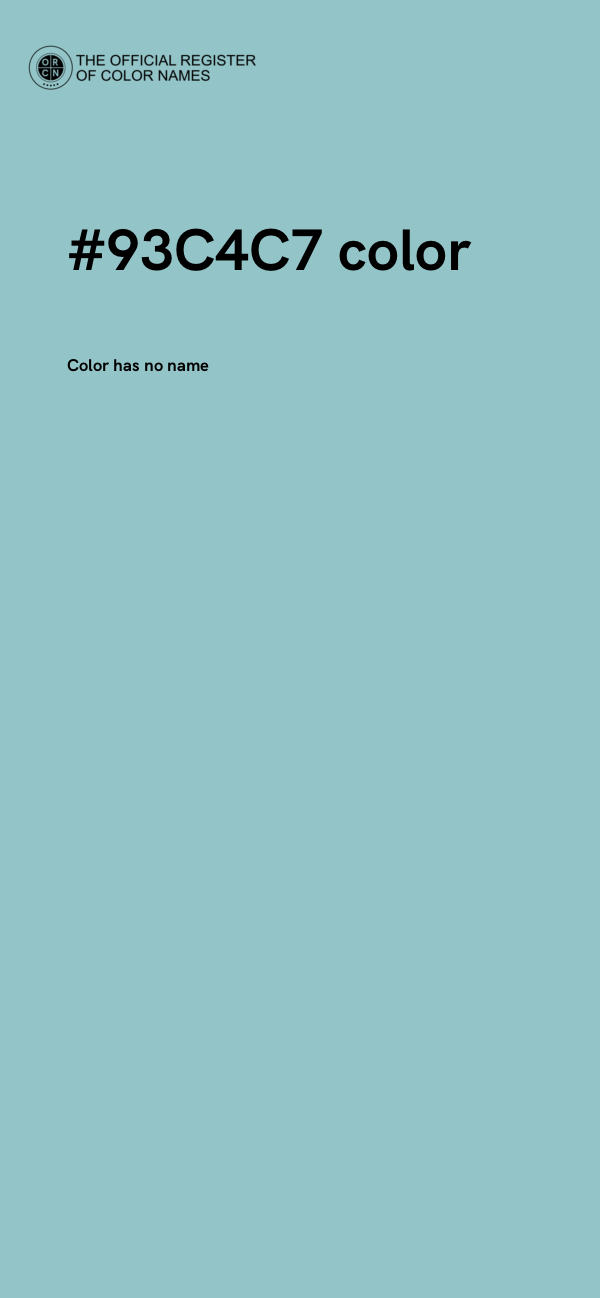 #93C4C7 color image