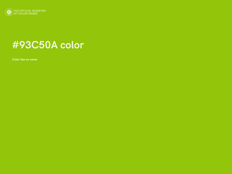 #93C50A color image