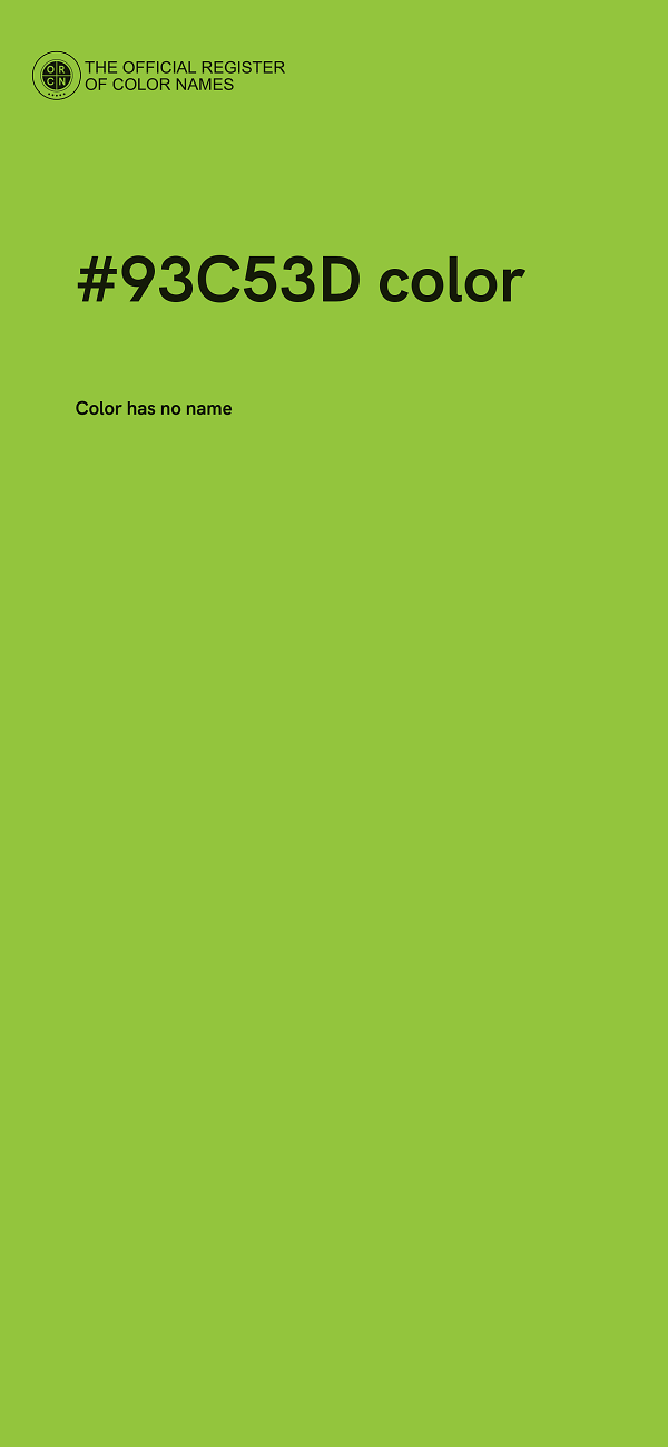 #93C53D color image