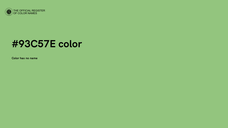 #93C57E color image