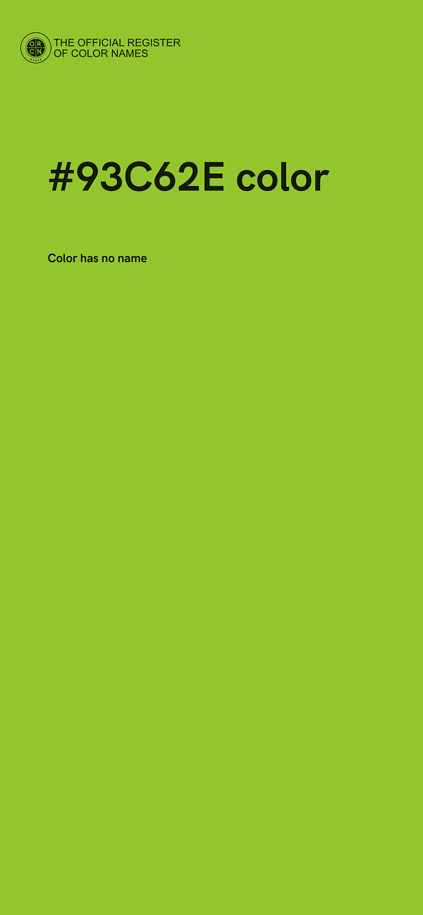 #93C62E color image