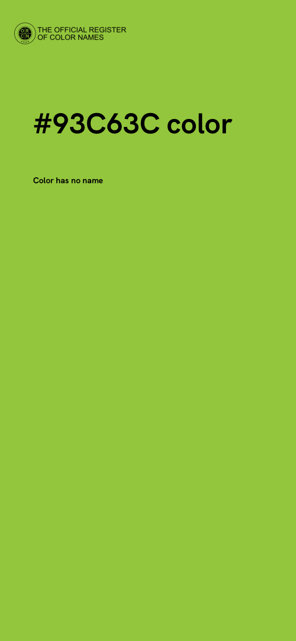 #93C63C color image