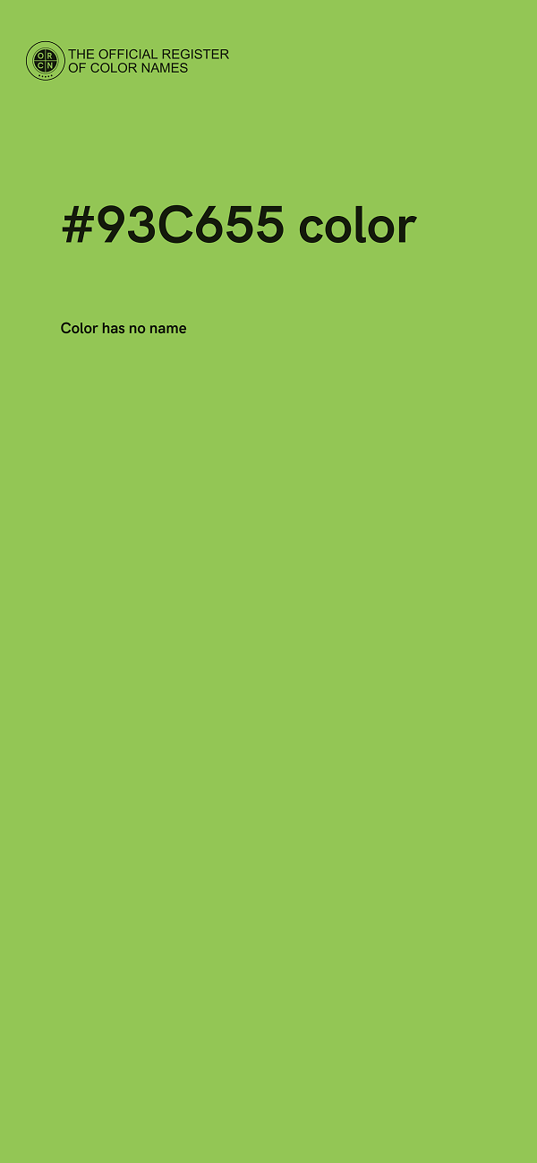 #93C655 color image