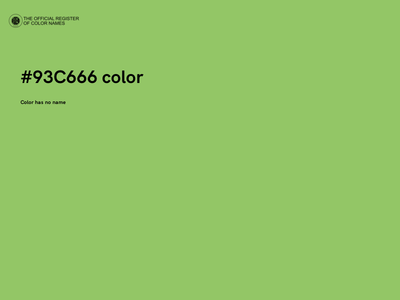 #93C666 color image