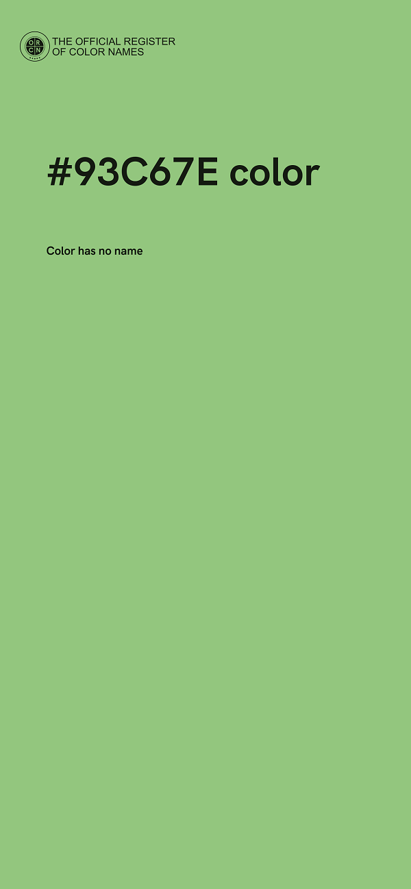#93C67E color image
